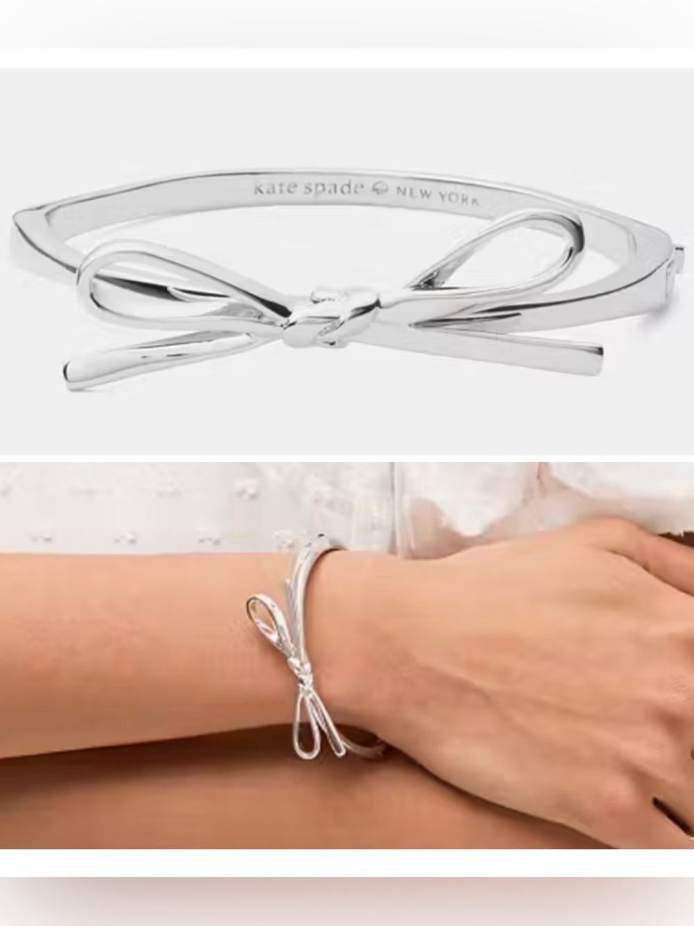 Kate spade silver bow bracelet